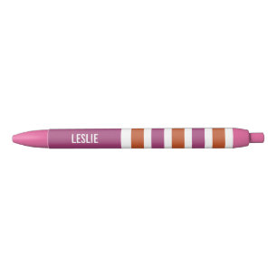 Stripes Pattern custom monogram pens