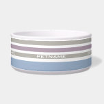 Stripes Pattern custom monogram pet bowls<br><div class="desc">Change the text field to what you want. You can also change the font and its size and color by using the "Customize it" function,  as well as add more text fields if you wish. See my store for more items with,  and color choices of,  this design.</div>