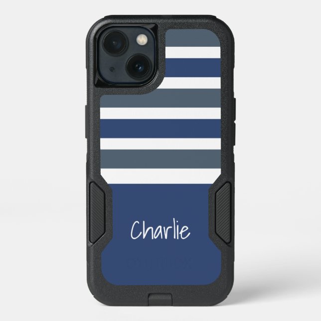 Stripes Pattern custom monogram phone cases (Back)