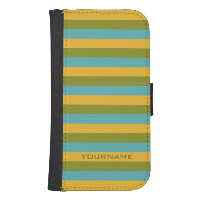 Stripes Pattern custom monogram phone wallets (Front)
