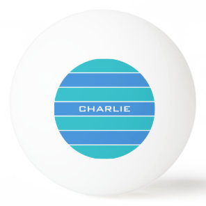 Stripes Pattern custom monogram ping pong balls