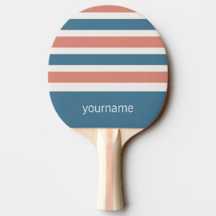 Stripes Pattern custom monogram ping pong paddle