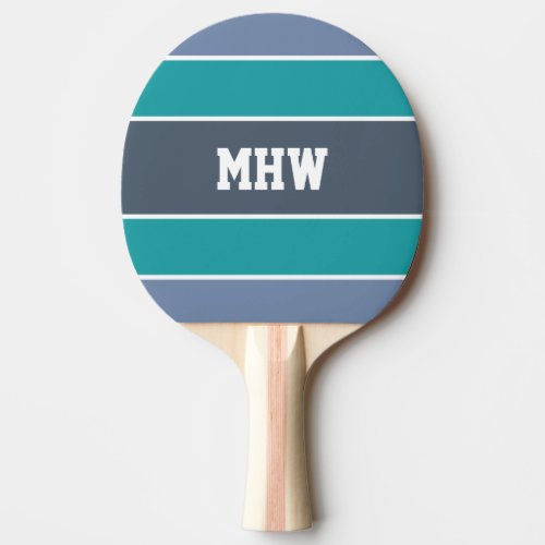 Stripes Pattern custom monogram ping pong paddle