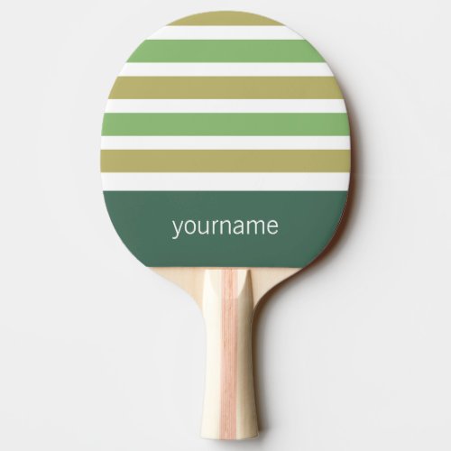 Stripes Pattern custom monogram ping pong paddle