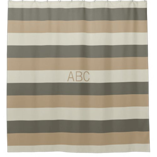 Stripes Pattern custom monogram shower curtain