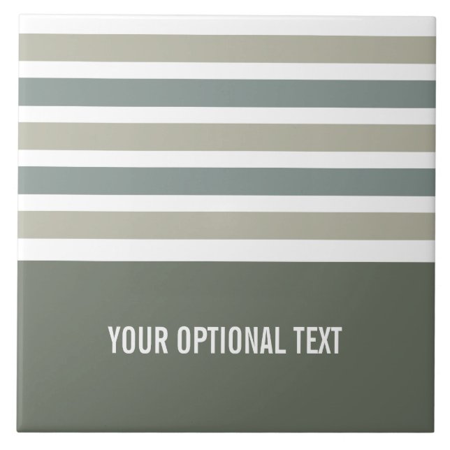 Stripes Pattern custom monogram tiles (Front)