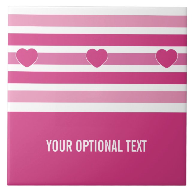 Stripes Pattern custom monogram tiles (Front)