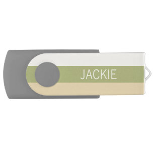 Stripes Pattern custom monogram USB memory sticks