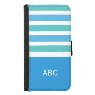 Stripes Pattern custom monogram wallet cases