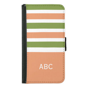 Stripes Pattern custom monogram wallet cases