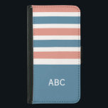 Stripes Pattern custom monogram wallet cases<br><div class="desc">Change the text field to what you want. You can also change the font and its size and color by using the "Customize it" function,  as well as add more text fields if you wish. See my store for more items with,  and color choices of,  this design.</div>