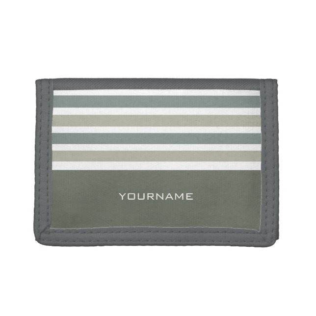 Stripes Pattern custom monogram wallets (Front)