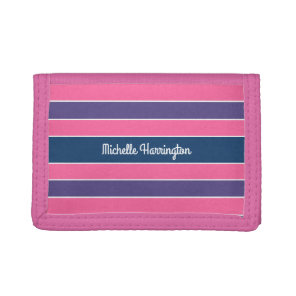 Stripes Pattern custom monogram wallets