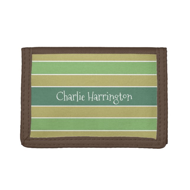 Stripes Pattern custom monogram wallets (Front)
