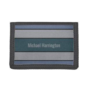 Stripes Pattern custom monogram wallets