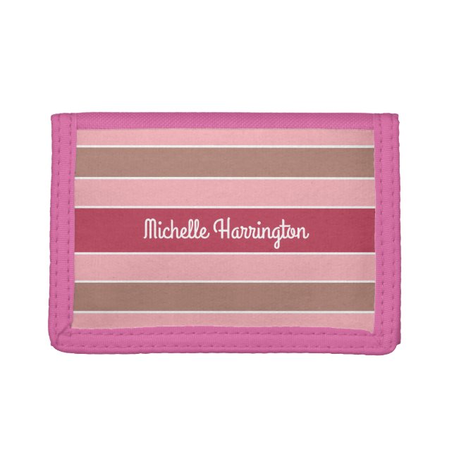 Stripes Pattern custom monogram wallets (Front)