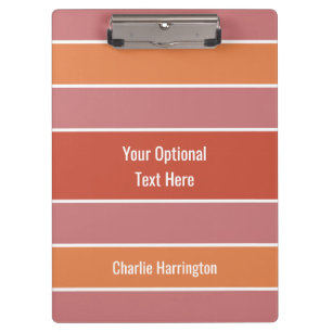 Stripes Pattern custom name clipboard