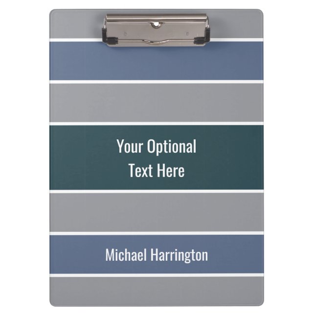 Stripes Pattern custom name clipboard (Front)