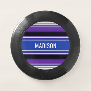 Stripes Pattern custom name frisbee