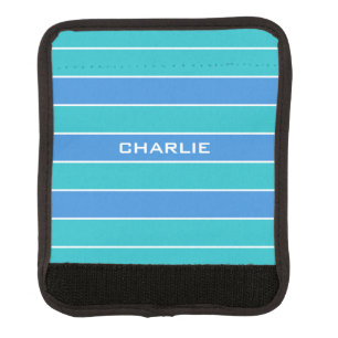 Stripes Pattern custom name luggage handle wrap