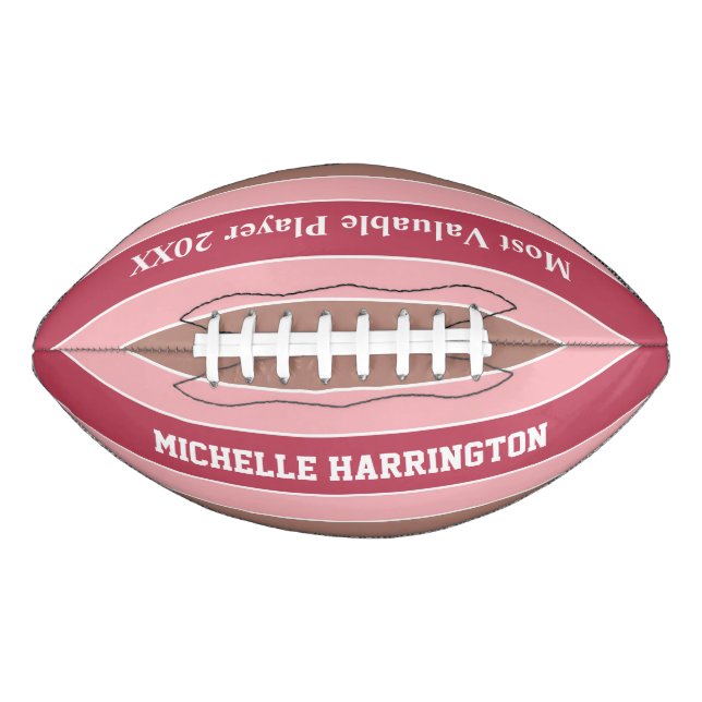 Stripes Pattern custom name & text football (Front)