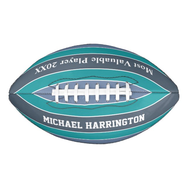 Stripes Pattern custom name & text football (Front)