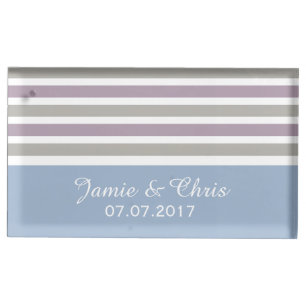 Stripes Pattern custom table card holder