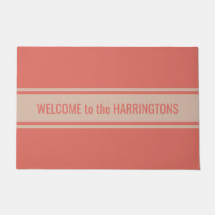 Stripes Pattern custom text doormat