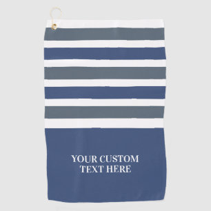Stripes Pattern custom text golf towel
