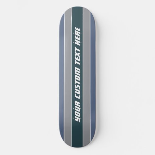Stripes Pattern custom text skateboards