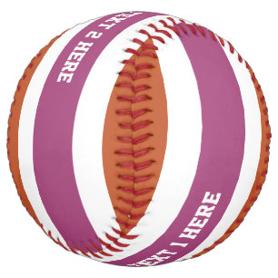 Stripes Pattern custom text softball