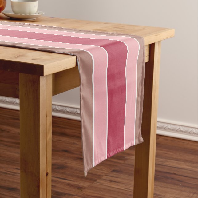 Stripes Pattern custom text table runner (In Situ)