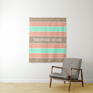 Stripes pattern custom text tapestries