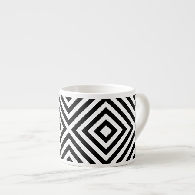 Stripes Pattern Espresso Cup (Front Right)