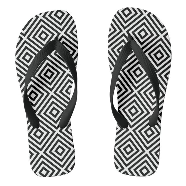 Stripes Pattern Flip Flops (Footbed)