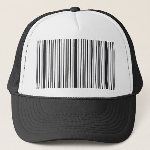 Stripes Pattern Gray Black White Trucker Hat