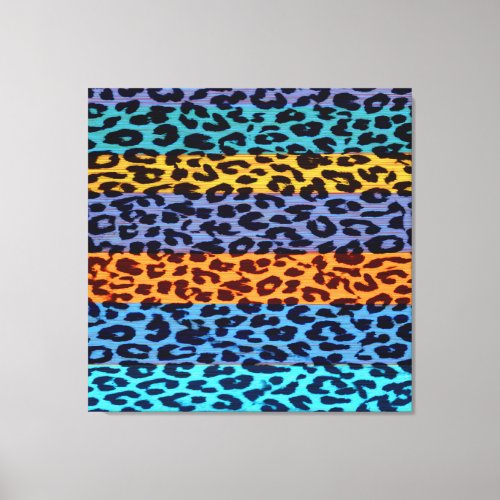 Stripes pattern leopard fur abstract texture 3 canvas print