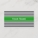Stripes Pattern narrow black + your backg. &amp; text Business Card