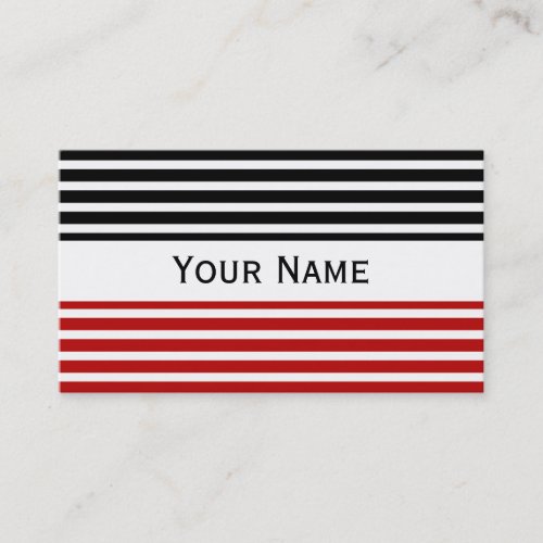 Stripes Pattern narrow white  your backg  text Business Card