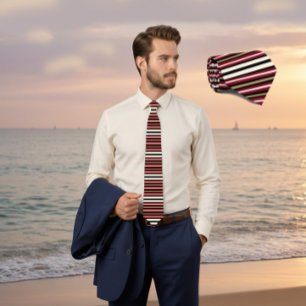 Stripes pattern neck tie