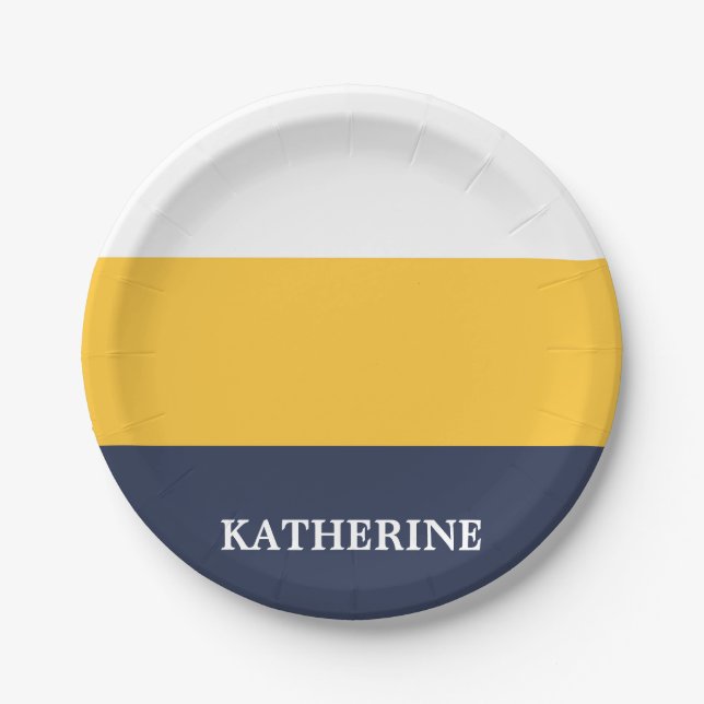 Stripes Pattern Paper Plates (Front)