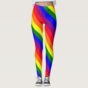 Stripes Pattern Pride Colors Leggings
