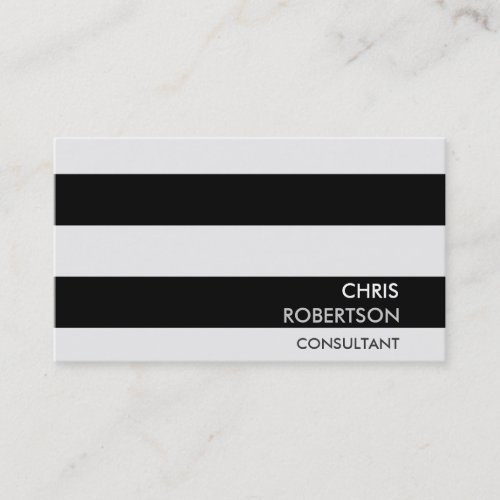 Stripes Pattern Professional Chic Business Card