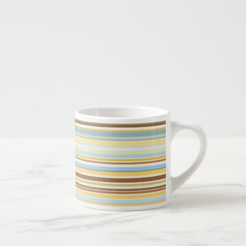 Stripes Pattern Retro Colorful 1970s Style Espresso Cup