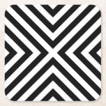 Stripes Pattern Square Paper Coaster