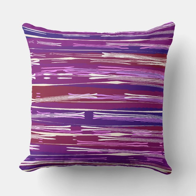 Stripes pattern throw pillow (Front)