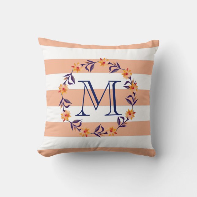 Stripes Pattern Throw Pillow (Front)