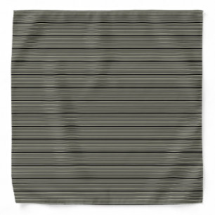 Stripes pattern two tone black cream bandana