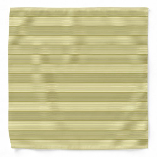 Stripes pattern two tone green cream bandana