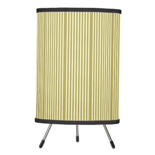 Stripes pattern two tone green cream tripod lamp